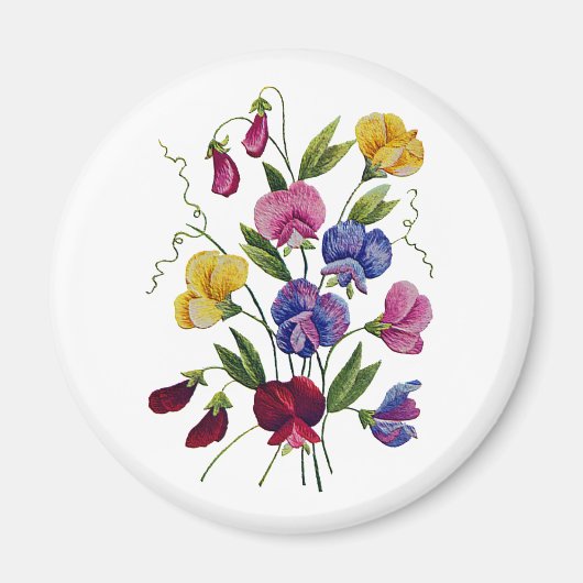 Colorful Sweet Peas Magneet (Voorkant)