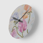 COLORFUL SWEET PEAS RONDE KLOK (Hoek)