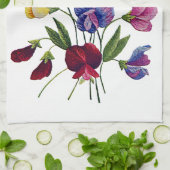 Colorful Sweet Peas Theedoek (Gevouwen)