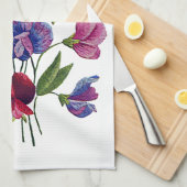 Colorful Sweet Peas Theedoek (Quarter Fold)