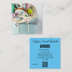 Colorful Sweets Qr Code Modern Square Vierkante Visitekaartje
