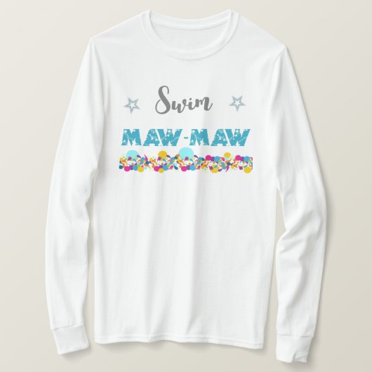 Colorful Swim Maw-Maw T-shirt (Design voorkant)