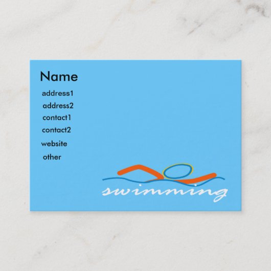 Colorful Swim-symbool Visitekaartje (Voorkant)