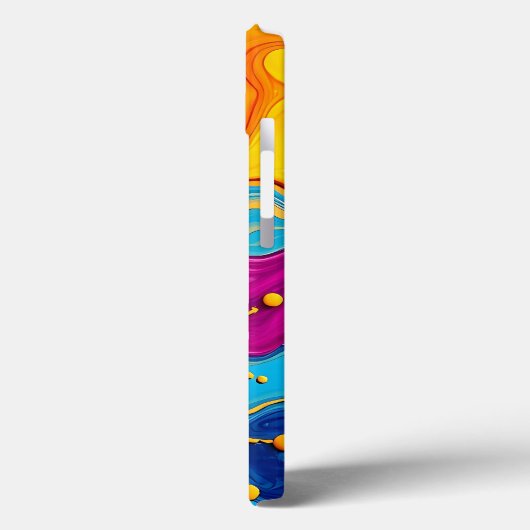 Colorful Swirl Abstract Ink iPhone Case (Achterkant / Links)