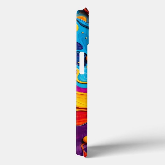 Colorful Swirl Abstract Ink iPhone Case (Achterkant / Rechts)