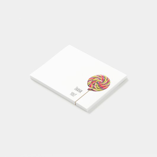 Colorful Swirl Lollipop Post-it Notes (Schuin)