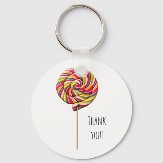 Colorful Swirl Lollipop Sleutelhanger (Voorkant)