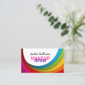 Colorful Swirl Makeup Artist Visitekaartje (Staand voorkant)