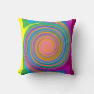 Colorful swirl-ontwerp kussen