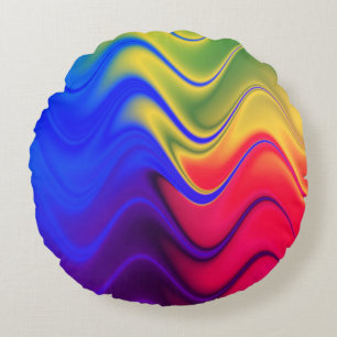 Colorful Swirl Print Sierkussen Rond Kussen