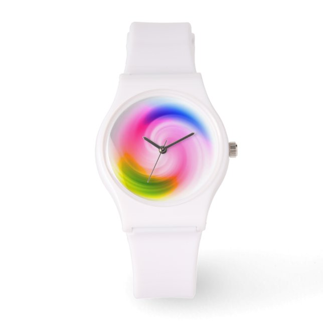 Colorful Swirl Watch Horloge (Voorkant)