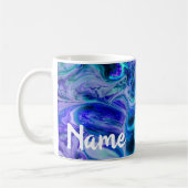 Colorful Swirling Blue Design Coffee Mok Cup (Links)