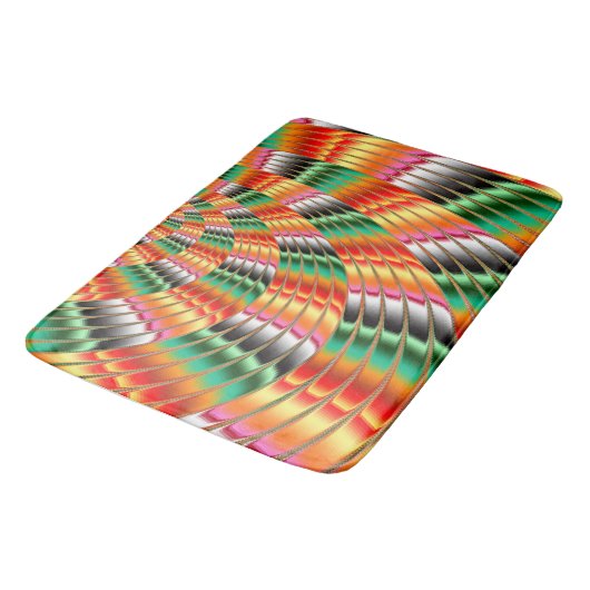 Colorful Swirling Fractal Design Badmat (Gekanteld)