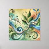 Colorful Swirling Nature Design Canvas Art (Voorkant)