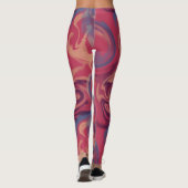 Colorful Swirling-Waterverf Leggings (Achterkant)