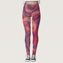 Colorful Swirling-Waterverf Leggings