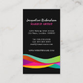 Colorful Swirls Makeup Artist Visitekaartje (Achterkant)