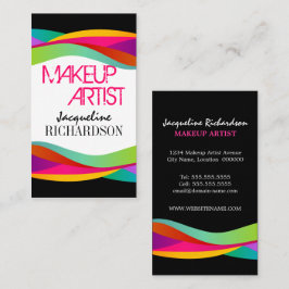 Colorful Swirls Makeup Artist Visitekaartje