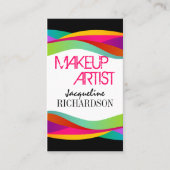 Colorful Swirls Makeup Artist Visitekaartje (Voorkant)
