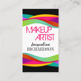 Colorful Swirls Makeup Artist Visitekaartje