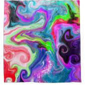 Colorful Swirls Marble Fluid Art Douchegordijn (Voorkant)