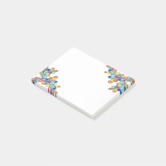 Colorful Swirls Post-it® notes (Schuin)
