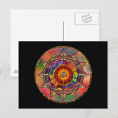 Colorful Symbolic Sun Mandala Briefkaart (Voorkant / Achterkant)