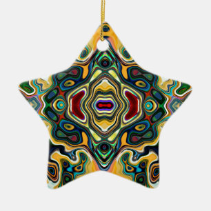 Colorful Symmetrisch Abstract Keramisch Ornament