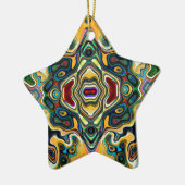 Colorful Symmetrisch Abstract Keramisch Ornament (Links)