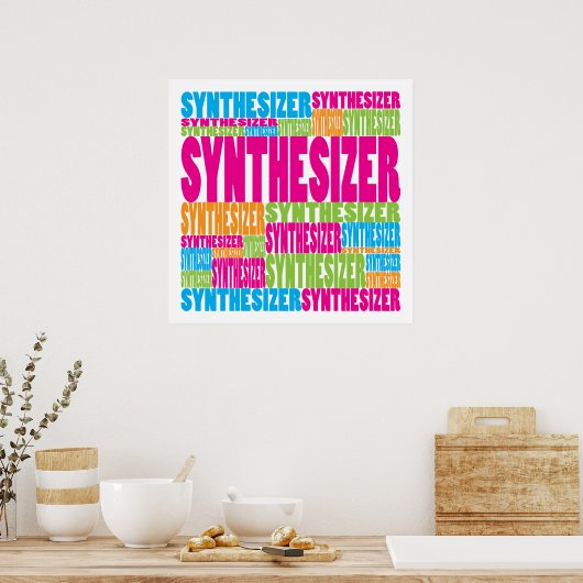 Colorful Synthesizer Poster (Keuken)