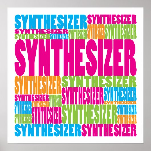 Colorful Synthesizer Poster (Voorkant)
