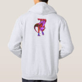COLORFUL T REX GREEN MANNEN HOODIE - ZET omhoog (Achterkant)