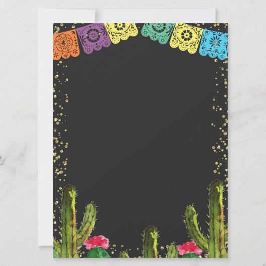 Colorful Taco Bout Uno Birthday Uitnodiging (Achterkant)