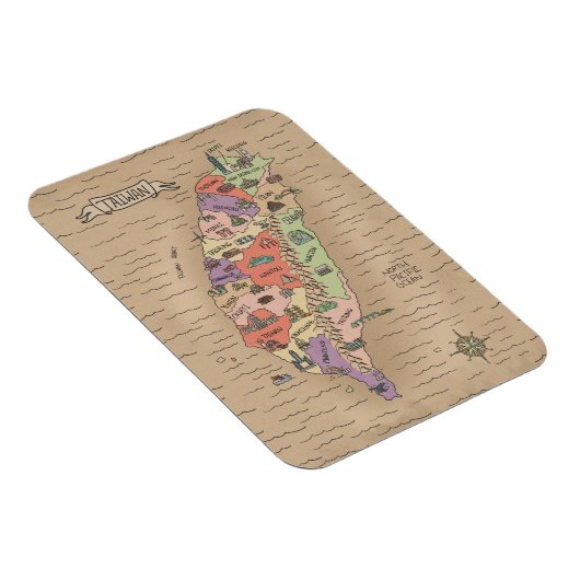 Colorful  Taiwan Map Magnet Magneet (Rechterzijde)