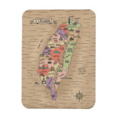 Colorful  Taiwan Map Magnet Magneet (Verticaal)