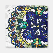 colorful talavera pottery mexican blue photo art  magneet (Voorkant)