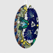 colorful talavera pottery mexican blue photo art  ornament (voorkant)