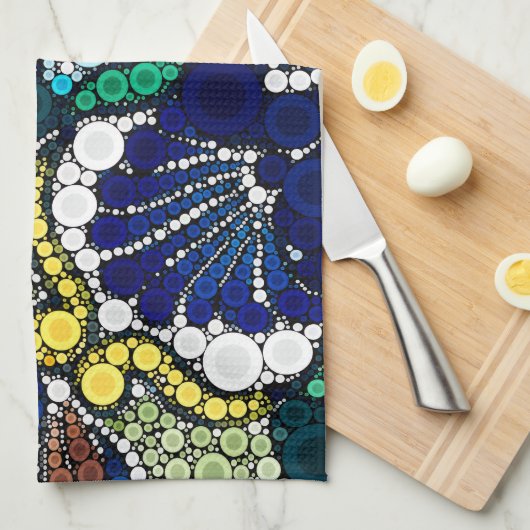 colorful talavera pottery mexican blue photo art  theedoek (Quarter Fold)