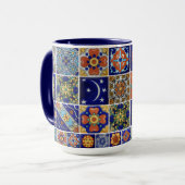 Colorful Talavera-Tegel op de Mok van Porcelain Bi (Voorkant links)