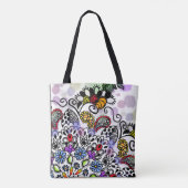 Colorful Tangle, elke reeks dagen Tote Bag (Achterkant)