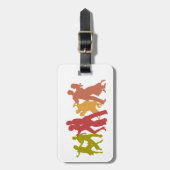 Colorful Tango Dancers Bagagelabel (Voorkant verticaal)