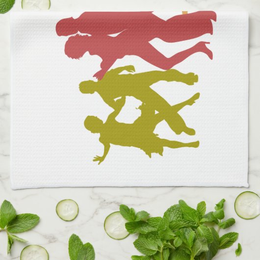 Colorful Tango Dancers Theedoek (Gevouwen)