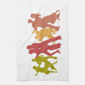 Colorful Tango Dancers Theedoek (Verticaal)