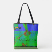 Colorful Tas Saugatuck Michigan Sailing Rainbow (Achterkant)