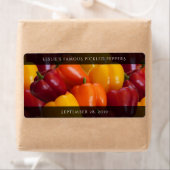 Colorful Tasty Red Oranje Yellow Bell Peppers Etiket (Insitu)
