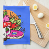 Colorful Tattoo Coffee en Donut Theedoek (Quarter Fold)