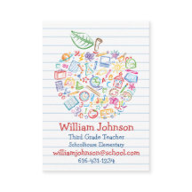 Colorful Teachers Apple Visitekaartje