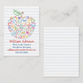 Colorful Teachers Apple Visitekaartje (Voorkant / Achterkant)