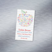 Colorful Teachers Apple Visitekaartje Magnet 2 Magneet (Voorbeeld)