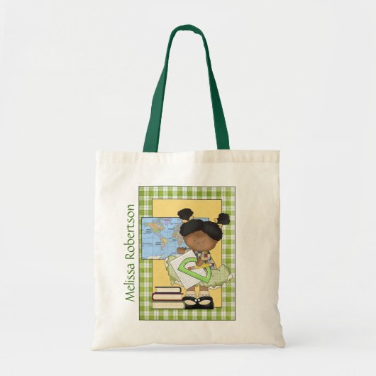 Colorful Teacher's Custom Canvas tas (Voorkant)